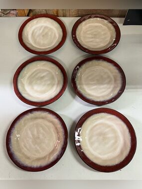 Cabela’s First Light Red-Rimmed 6-Saucers Discontinued Pattern